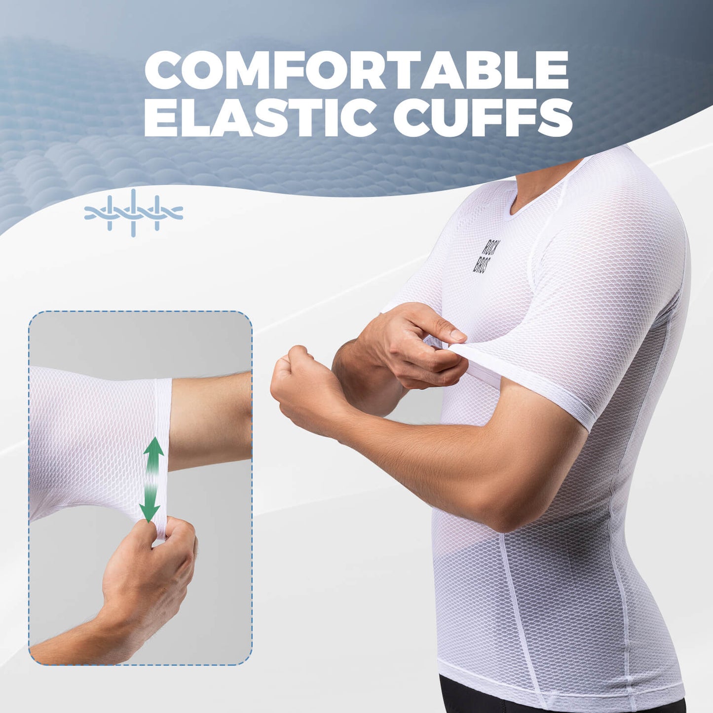 ROCKBROS Men's Cycling Jersey Mesh Short Sleeve