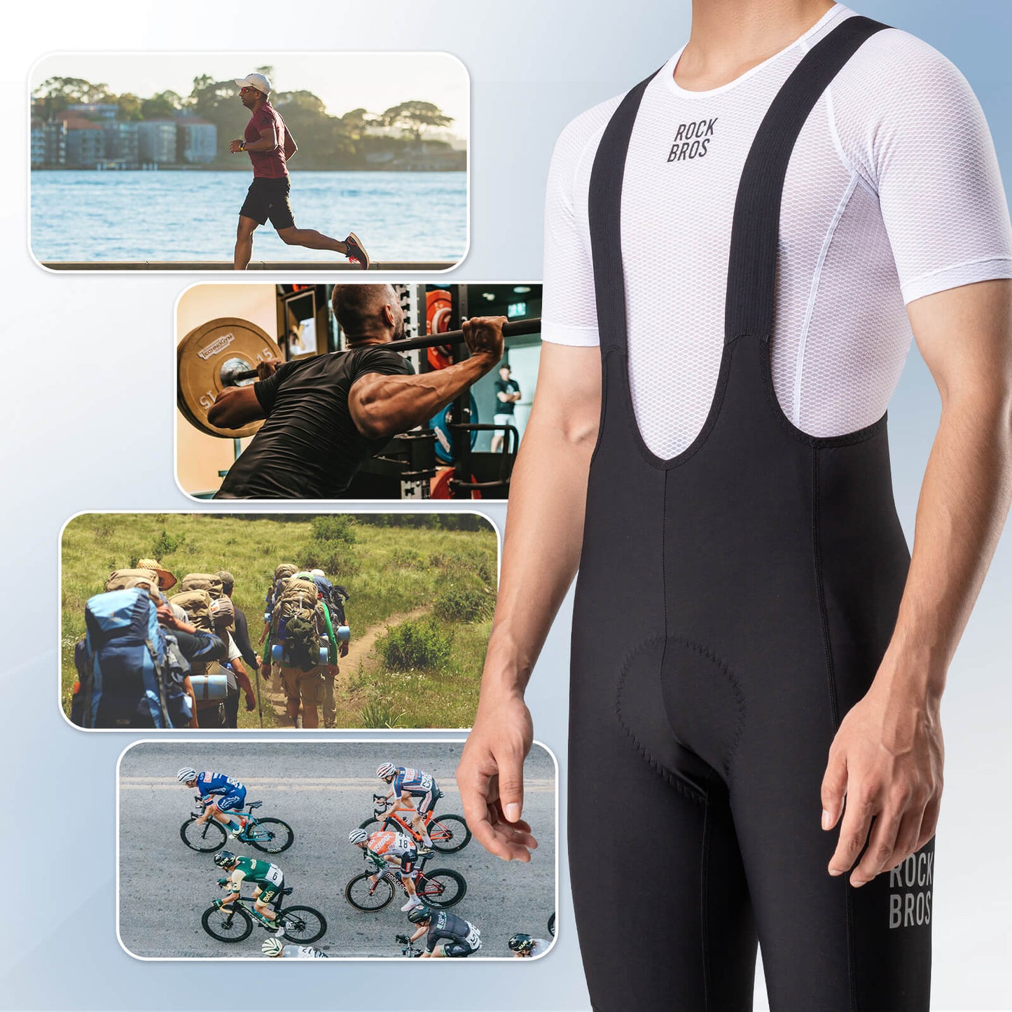 ROCKBROS Men's Cycling Jersey Mesh Short Sleeve