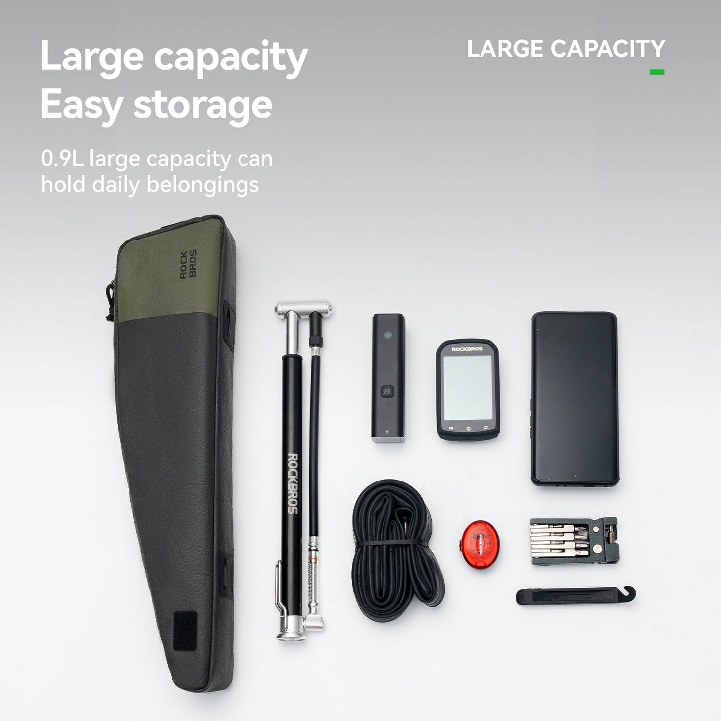 Sustainable Eco-Friendly Bike Top Tube Bag 0.9L