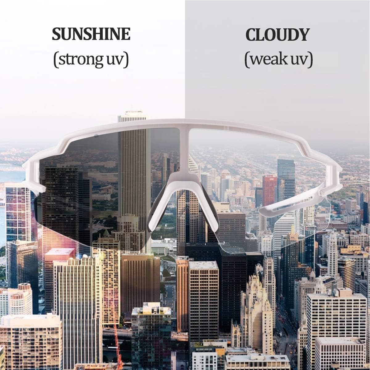 Half Frame Photochromic Sunglasses