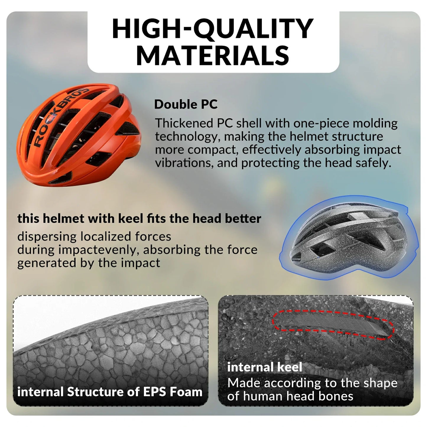 ROCKBROS LK-11 Cycling Helmet Integrated Adjustable Shockproof MTB Road Unisex