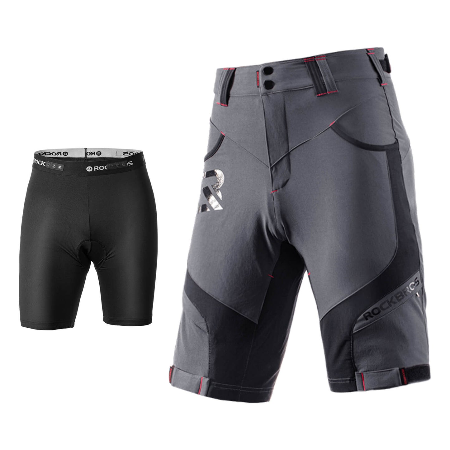 ROCKBROS Men's Cycling Shorts 4D Padded Compression Shorts