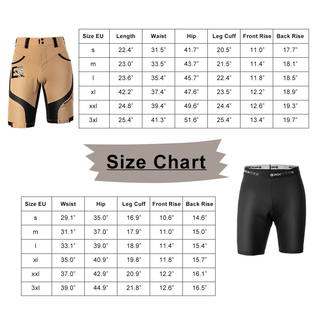ROCKBROS Men's Cycling Shorts 4D Padded Compression Shorts