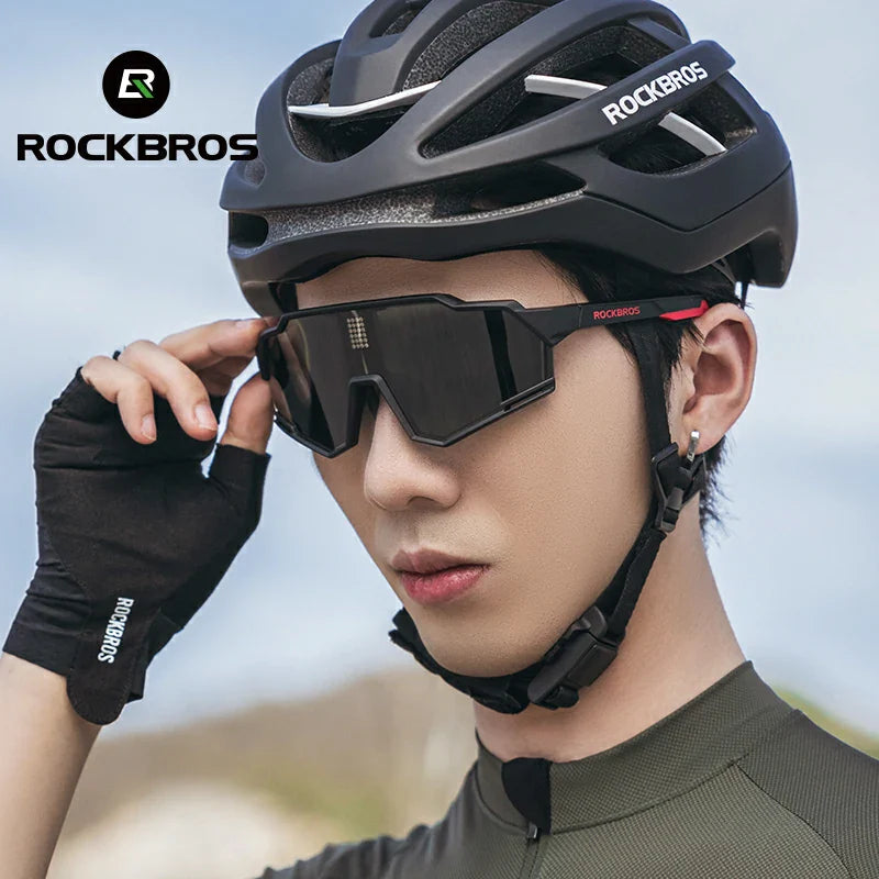 ROCKBROS UV400 Cycling Sunglasses Electronic Photochromic Color Changing