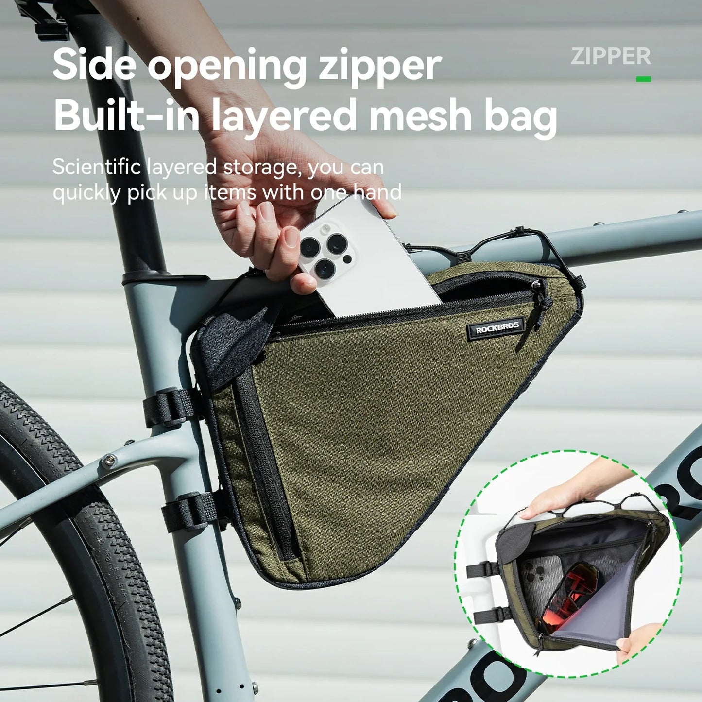 VERDANT REST Bike Frame Bag 1.5L