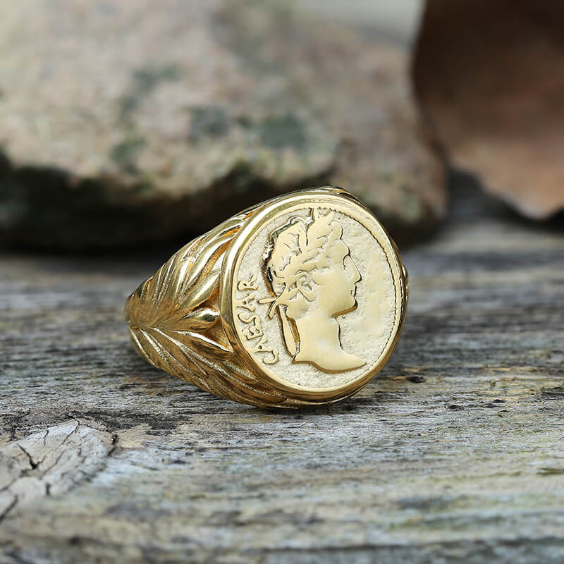 Roman Julius Caesar Stainless Steel Ring