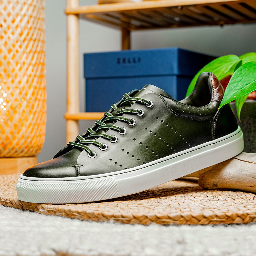 65-201-OLV RUSSO Burnished Italian Calfskin - Olive