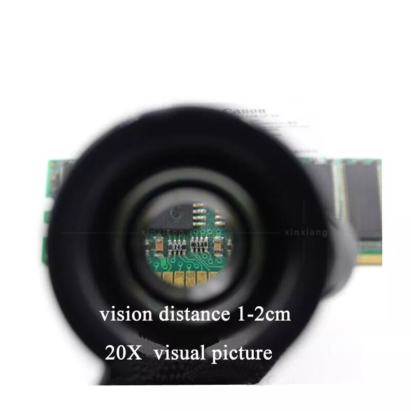 20X LED Lighted Eyeglass Loupe – Dual Magnifying Glasses, Hands-Free Magnifier with Adjustable Lens