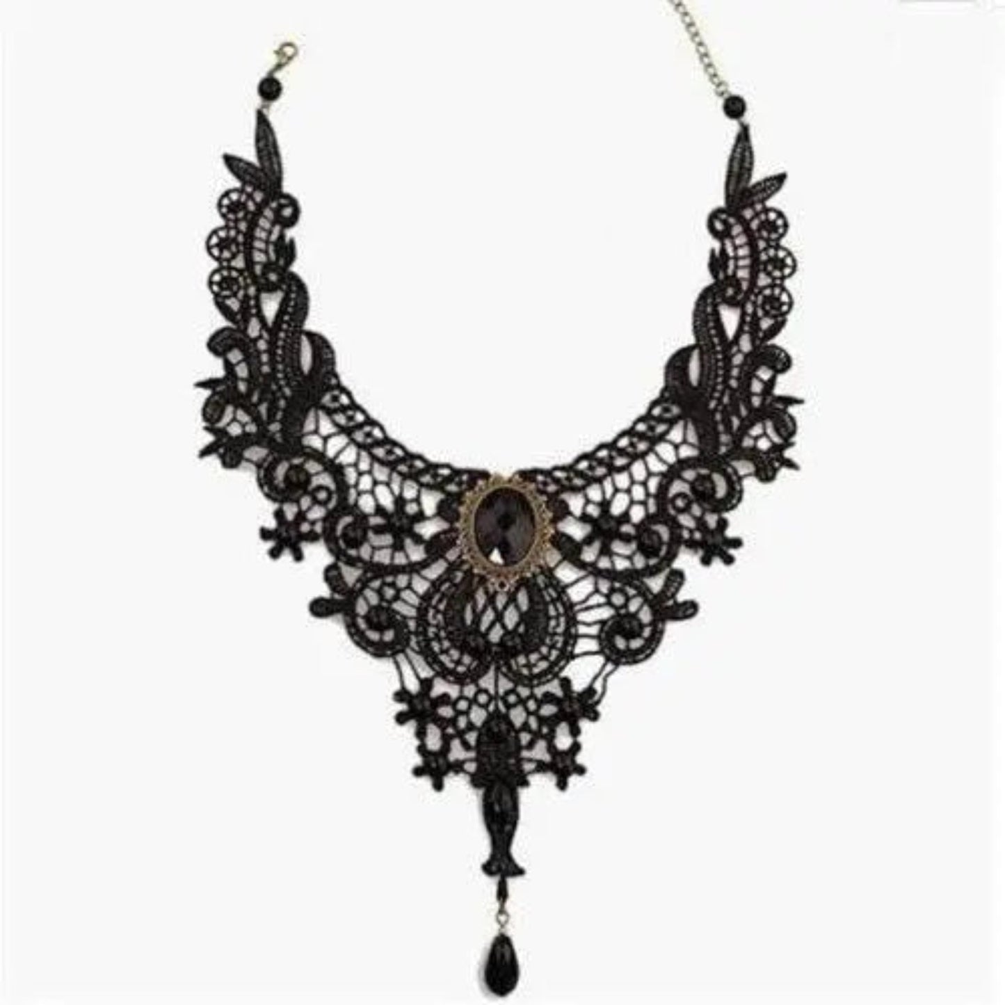 Black Clavicular Chain Sexy Jewelry Accessories Fashion Lace Necklace Women