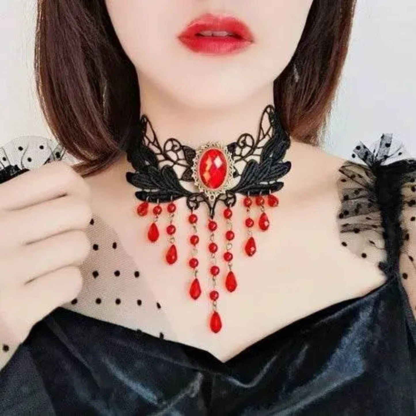 Black Clavicular Chain Sexy Jewelry Accessories Fashion Lace Necklace Women