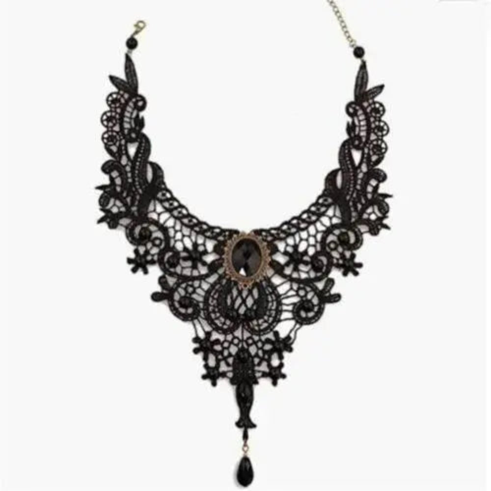 Black Clavicular Chain Sexy Jewelry Accessories Fashion Lace Necklace Women