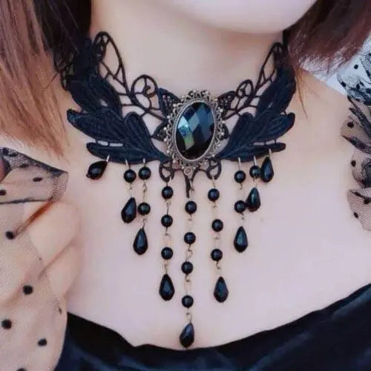 Black Clavicular Chain Sexy Jewelry Accessories Fashion Lace Necklace Women