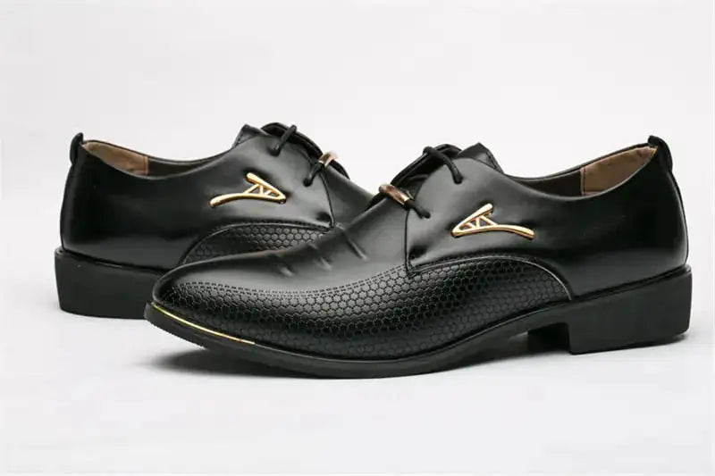 Men's Business Dress Shoes - Stylish Pointed Leather Shoes