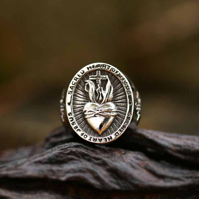 Sacred Heart of Jesus Stainless Steel Ring