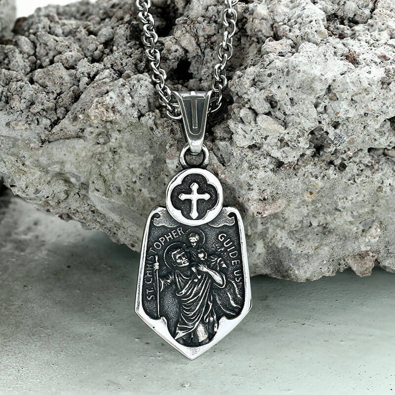 Saint Christopher Stainless Steel Pendant