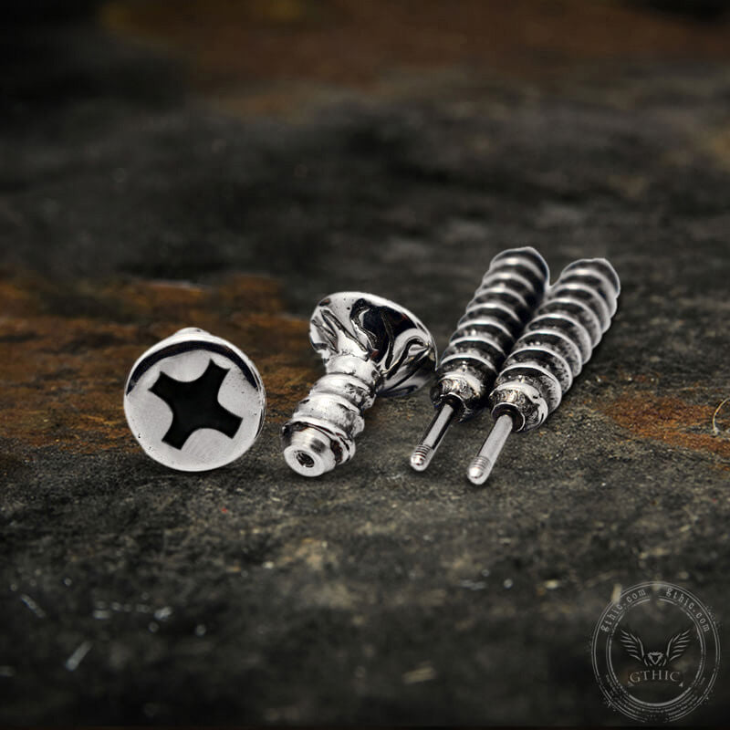 Screw Stainless Steel Stud Earrings