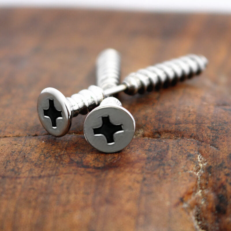 Screw Stainless Steel Stud Earrings