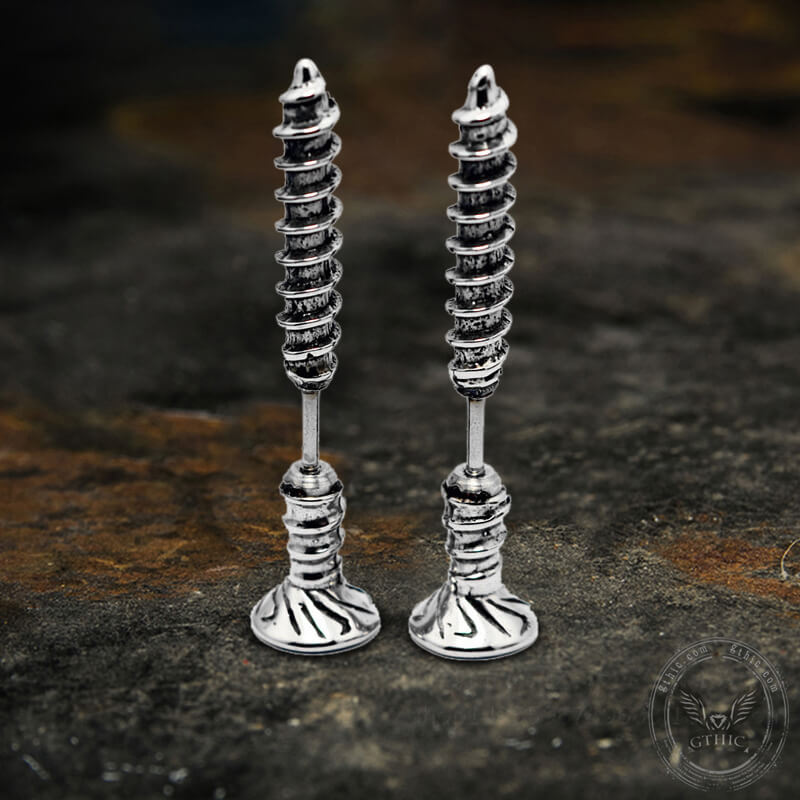 Screw Stainless Steel Stud Earrings