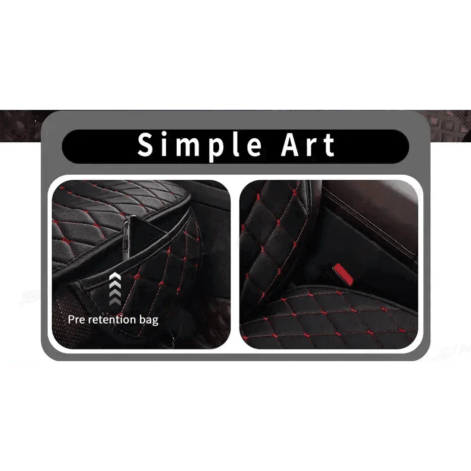 Black Quilted Leather Car Seat Covers