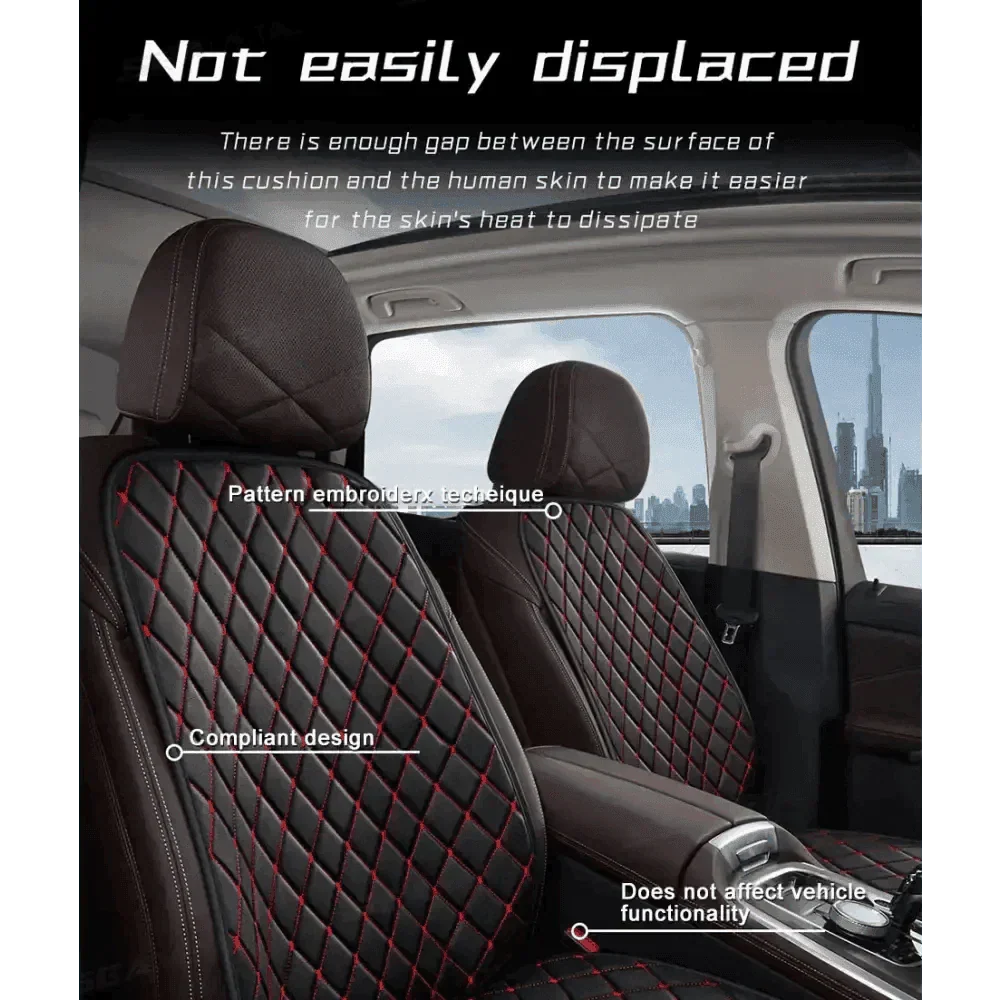 Black Quilted Leather Car Seat Covers