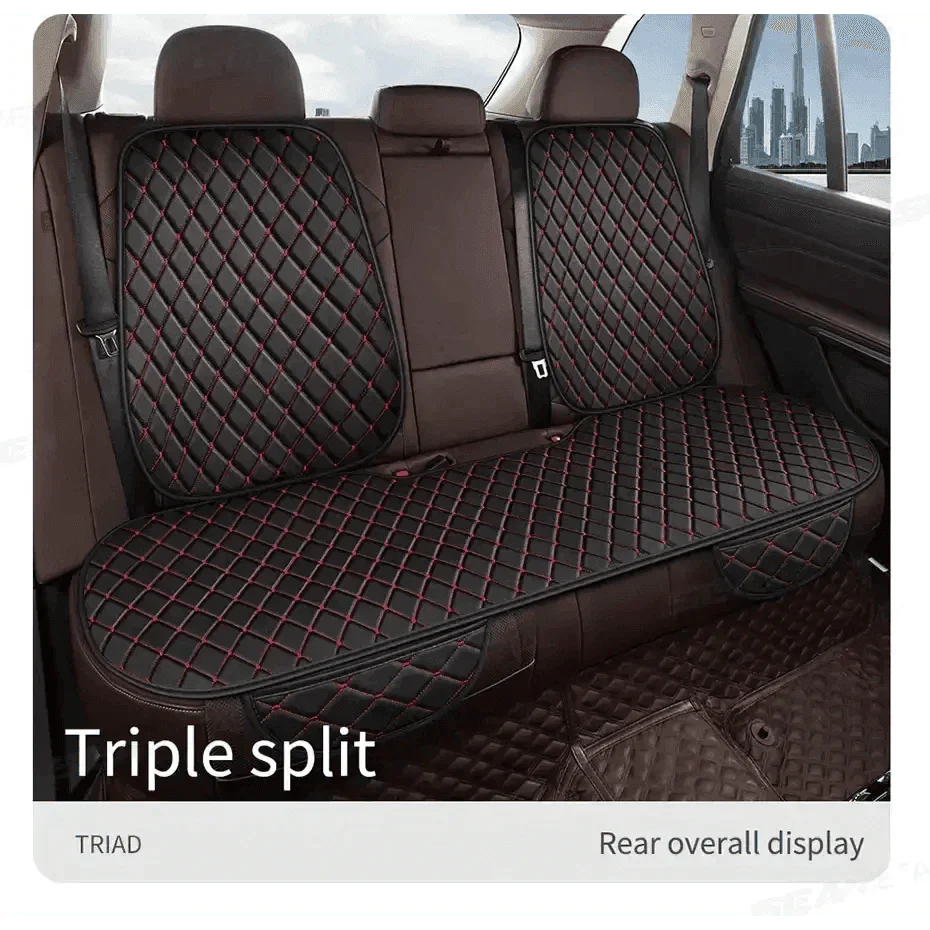 Black Quilted Leather Car Seat Covers