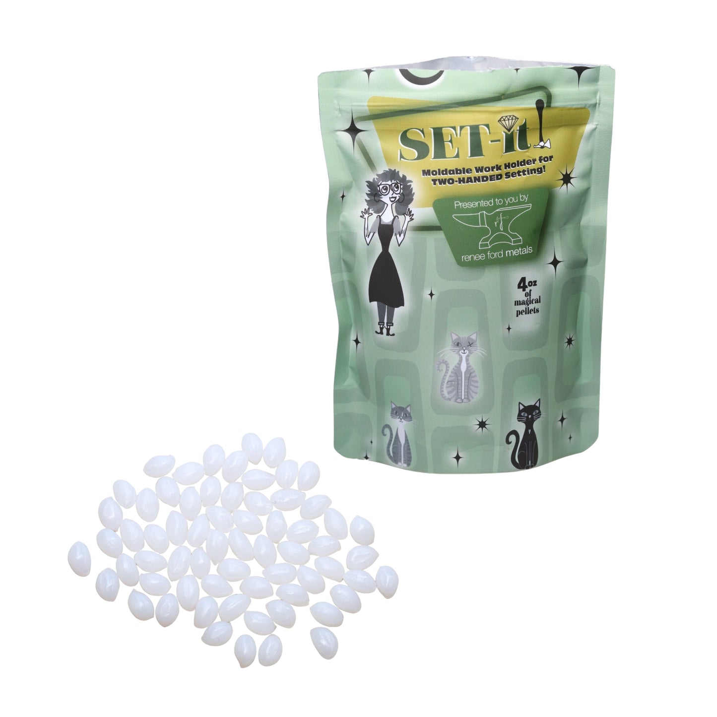 Set-it! Moldable Thermoplastic Work Holder for Engraving and Stone Setting