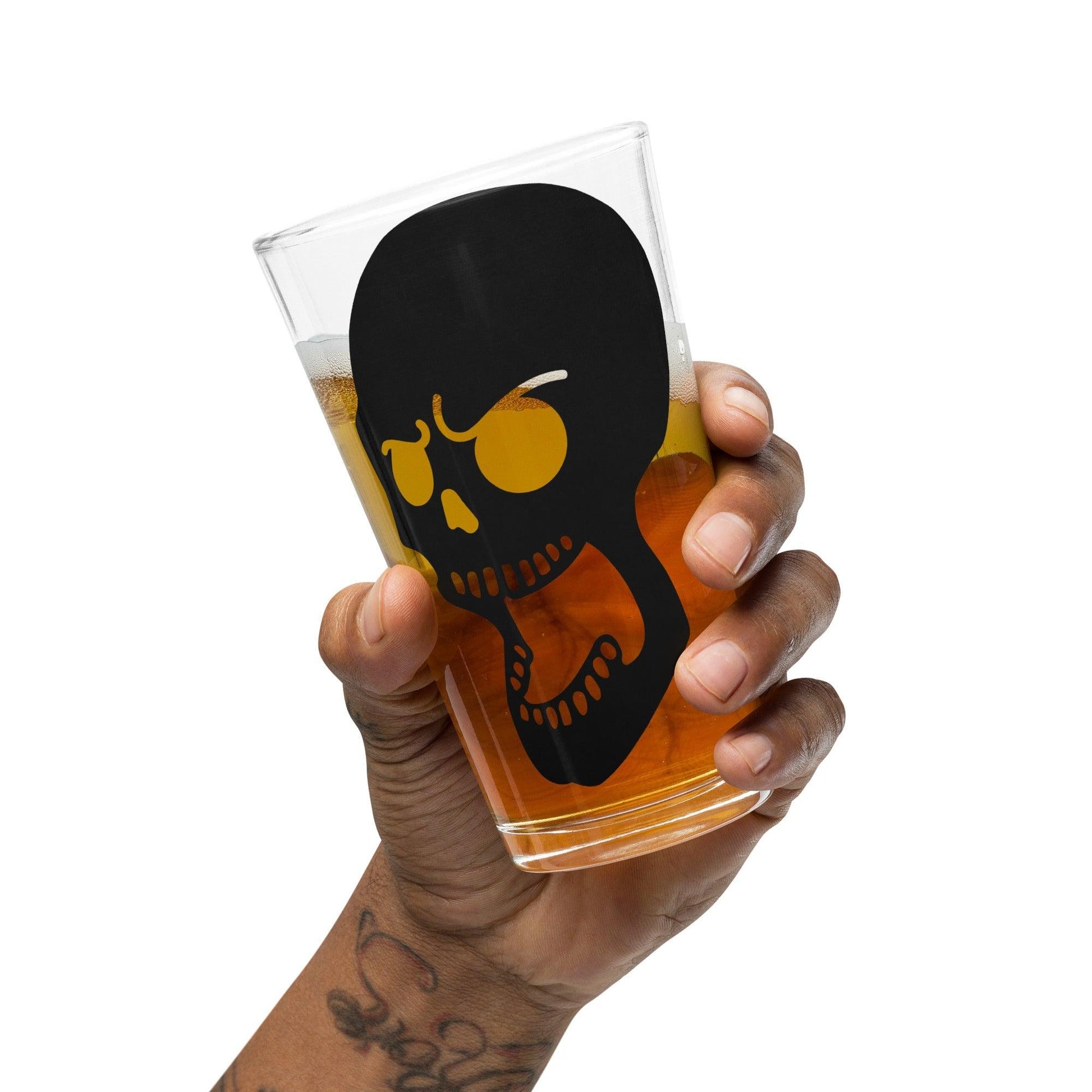 Reignite Your Spirit with the Angry Skull Shaker Pint Glass: A Bold Blend of Fearlessness and Style! - Lizard Vigilante