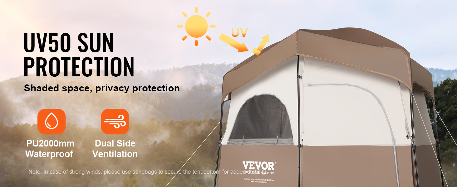 VEVOR Portable Outdoor Camping Tent 83x42x83in Bath Changing Fitting Room Tent Shower Tent Shelter Camping Beach Camping Tent - Premium  from Lizard Vigilante - Just $143.99! Shop now at Lizard Vigilante