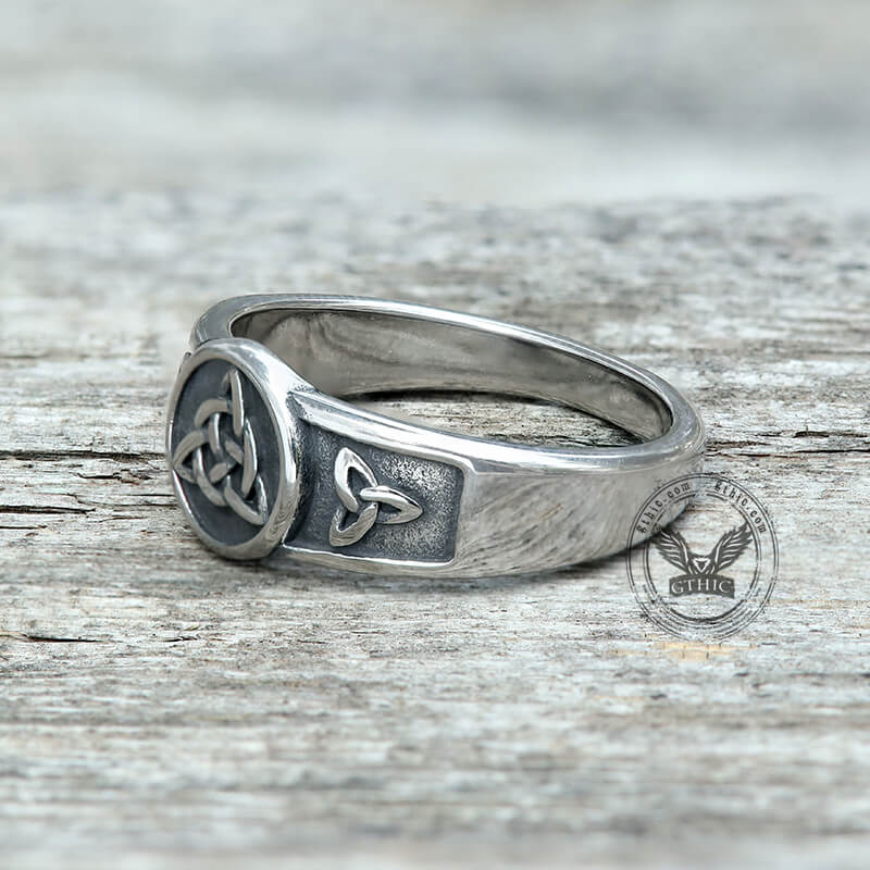 Simple Celtic Knot Stainless Steel Viking Ring