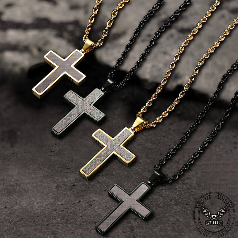 Simple Cross Stainless Steel Christian Pendant