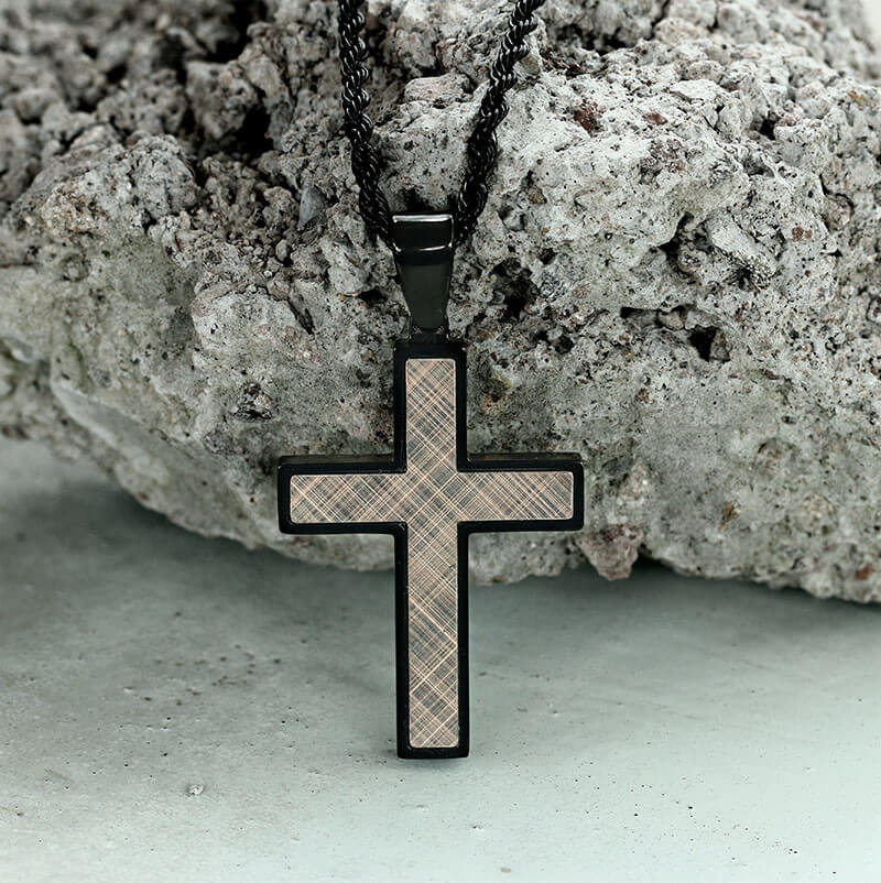 Simple Cross Stainless Steel Christian Pendant