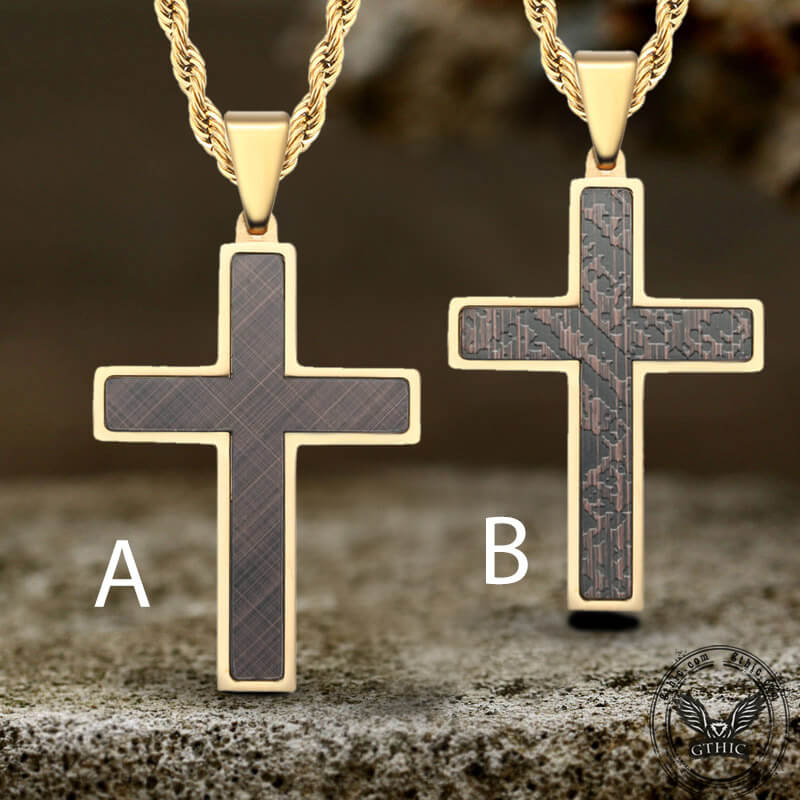Simple Cross Stainless Steel Christian Pendant