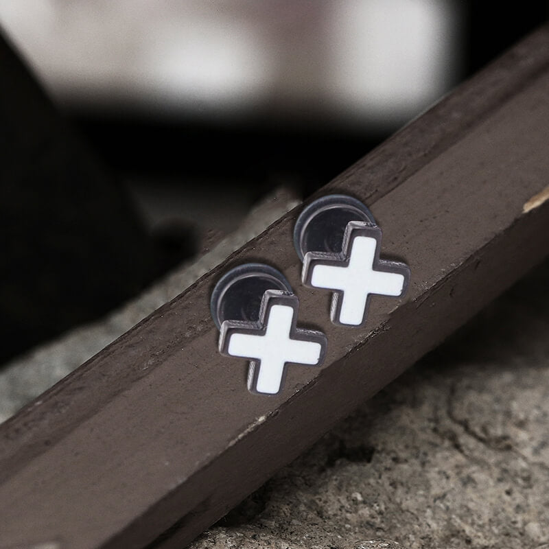 Simple Cross Stainless Steel Earring