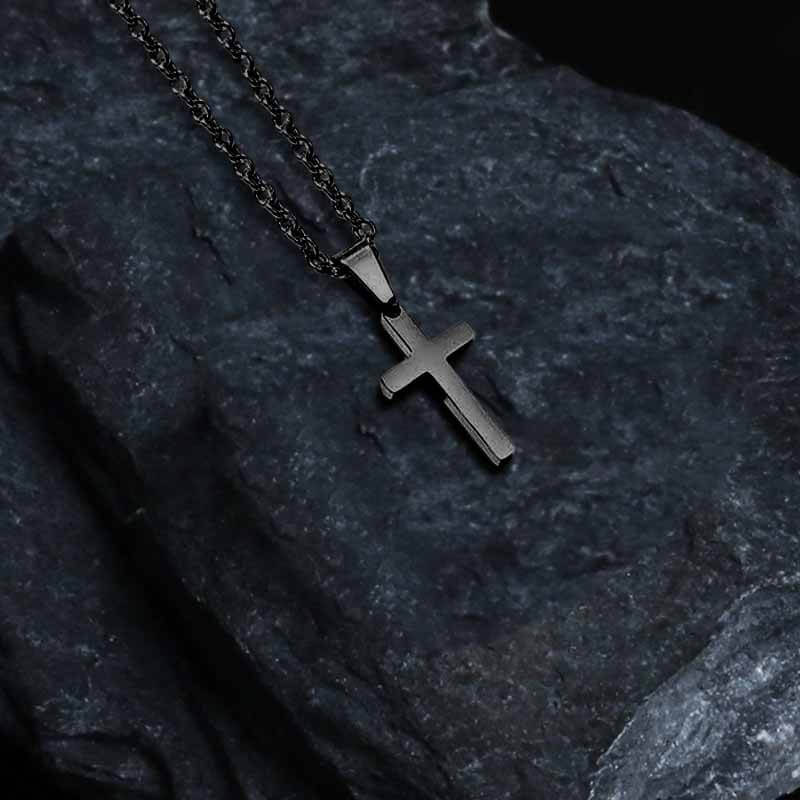 Simple Cross Stainless Steel Pendant