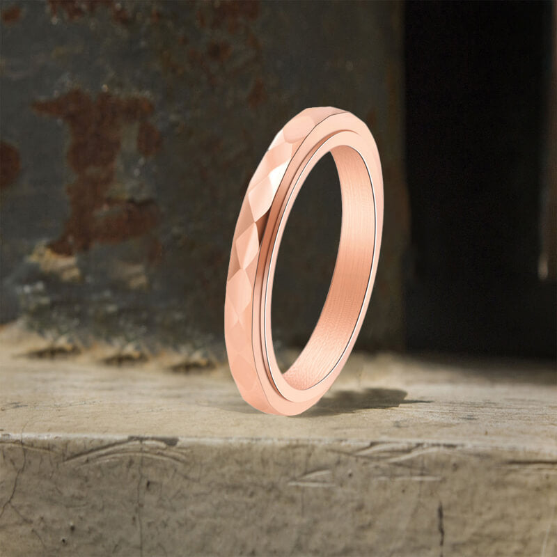 Simple Diamond Spinner Stainless Steel Ring