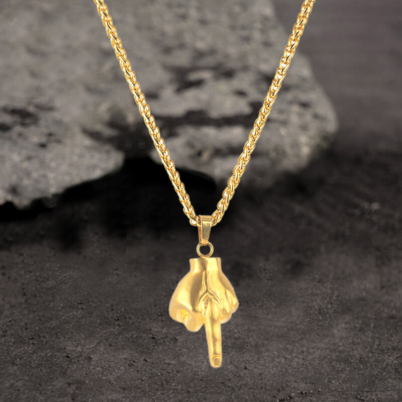 Simple Gesture Expression Stainless Steel Pendant