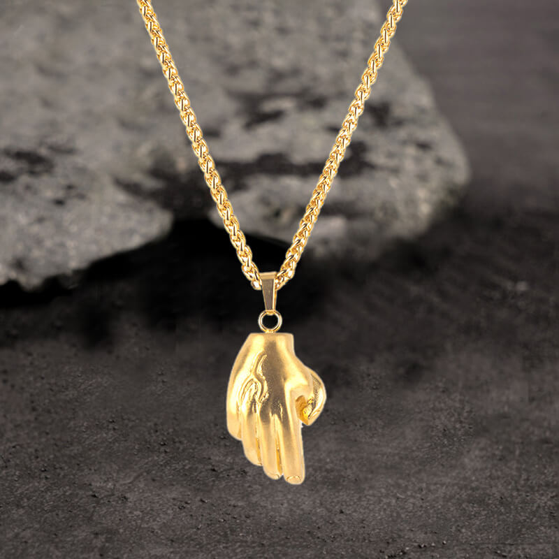 Simple Gesture Expression Stainless Steel Pendant