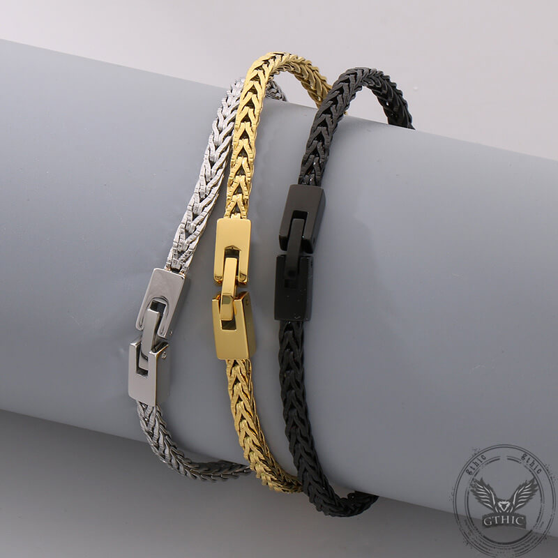 Simple Solid Color Jewelry Buckle Stainless Steel Bracelet