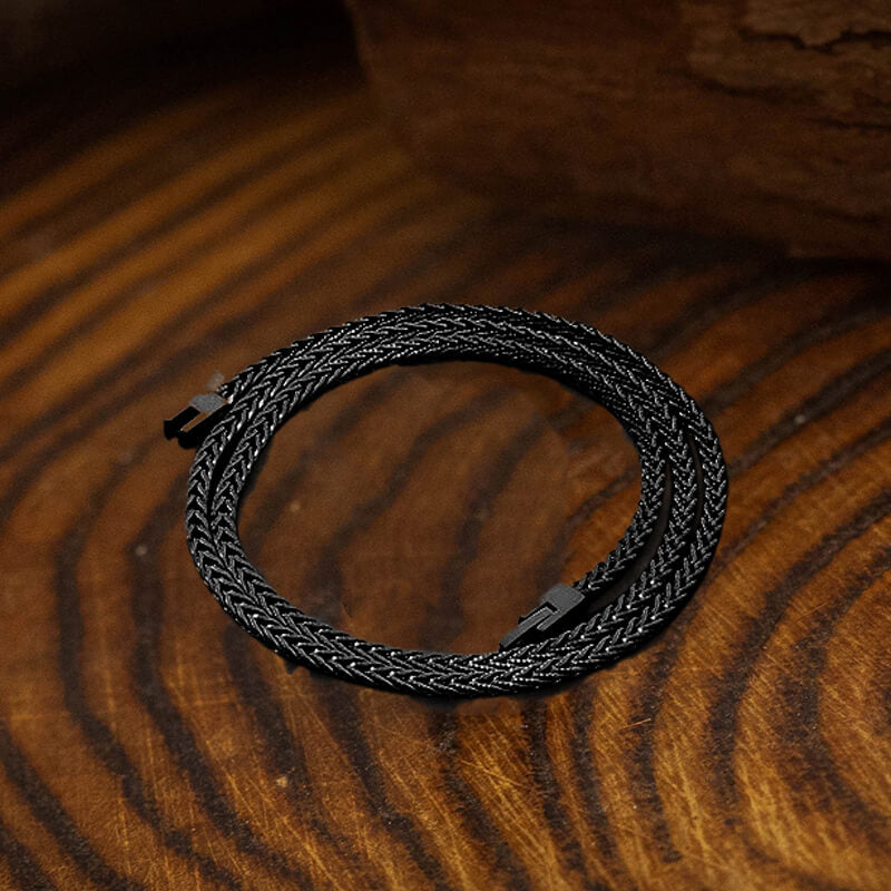 Simple Solid Color Jewelry Buckle Stainless Steel Necklace