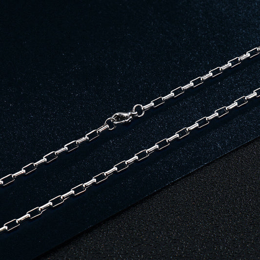Simple Stainless Steel Box Chain