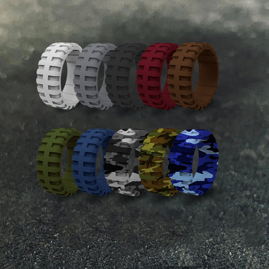 Simple Tire Pattern Silicone Ring