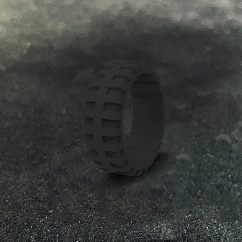 Simple Tire Pattern Silicone Ring