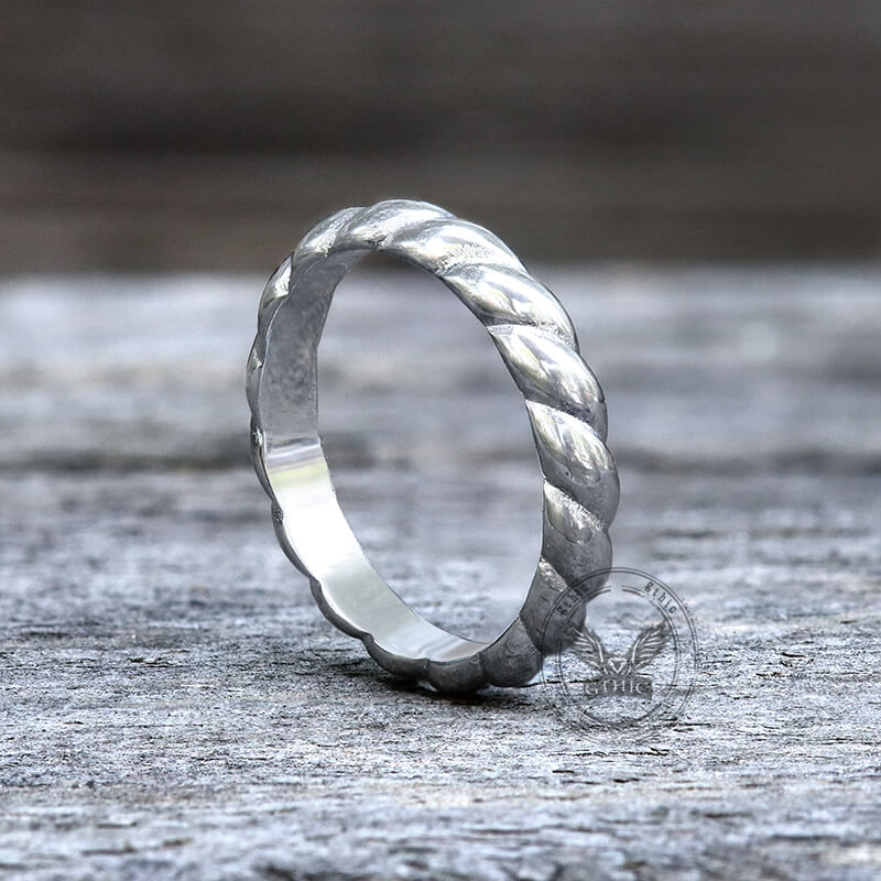 Simple Twist Stainless Steel Ring