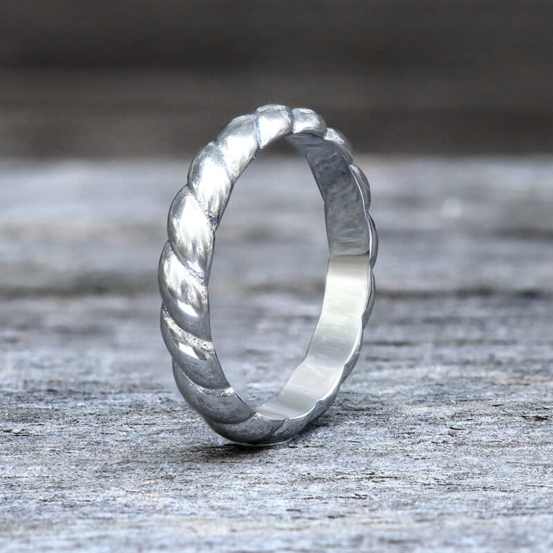 Simple Twist Stainless Steel Ring