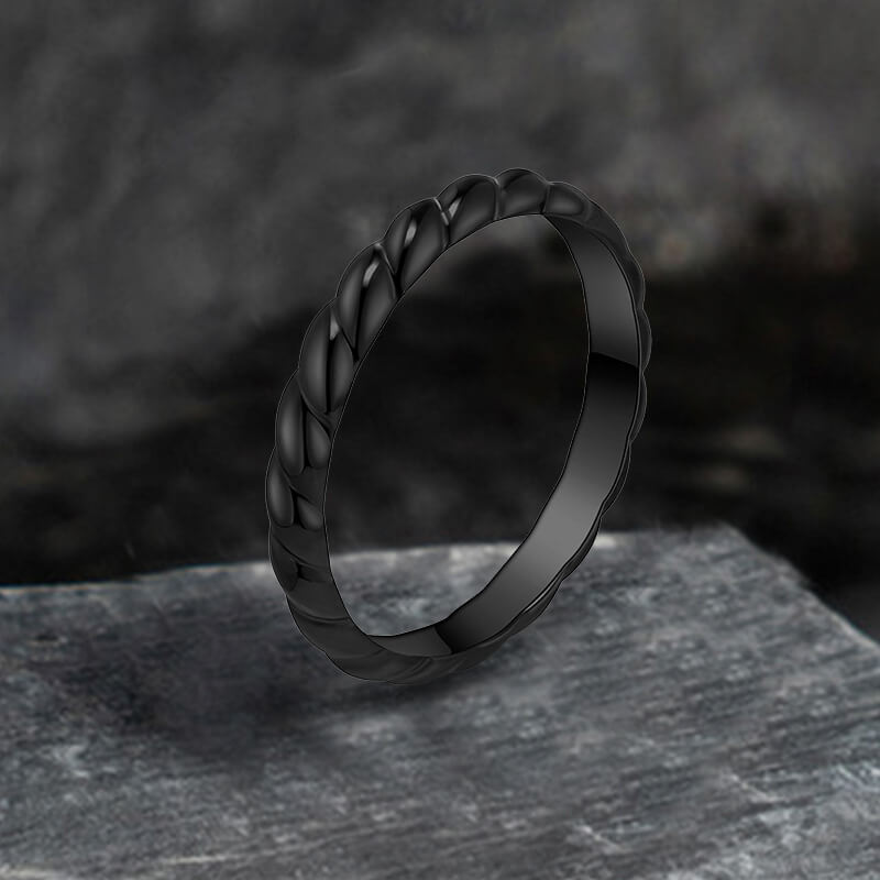 Simple Twist Stainless Steel Ring