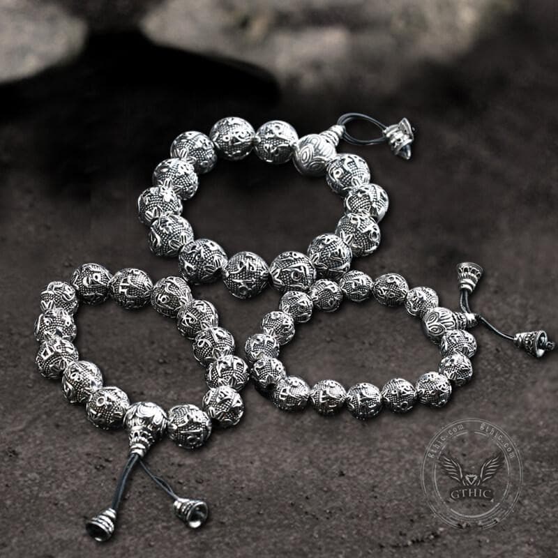 Six-character Mantra Stainless Steel Bracelet