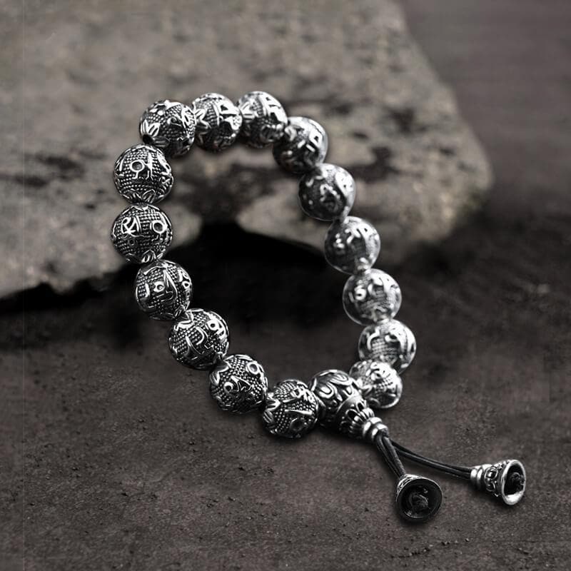 Six-character Mantra Stainless Steel Bracelet