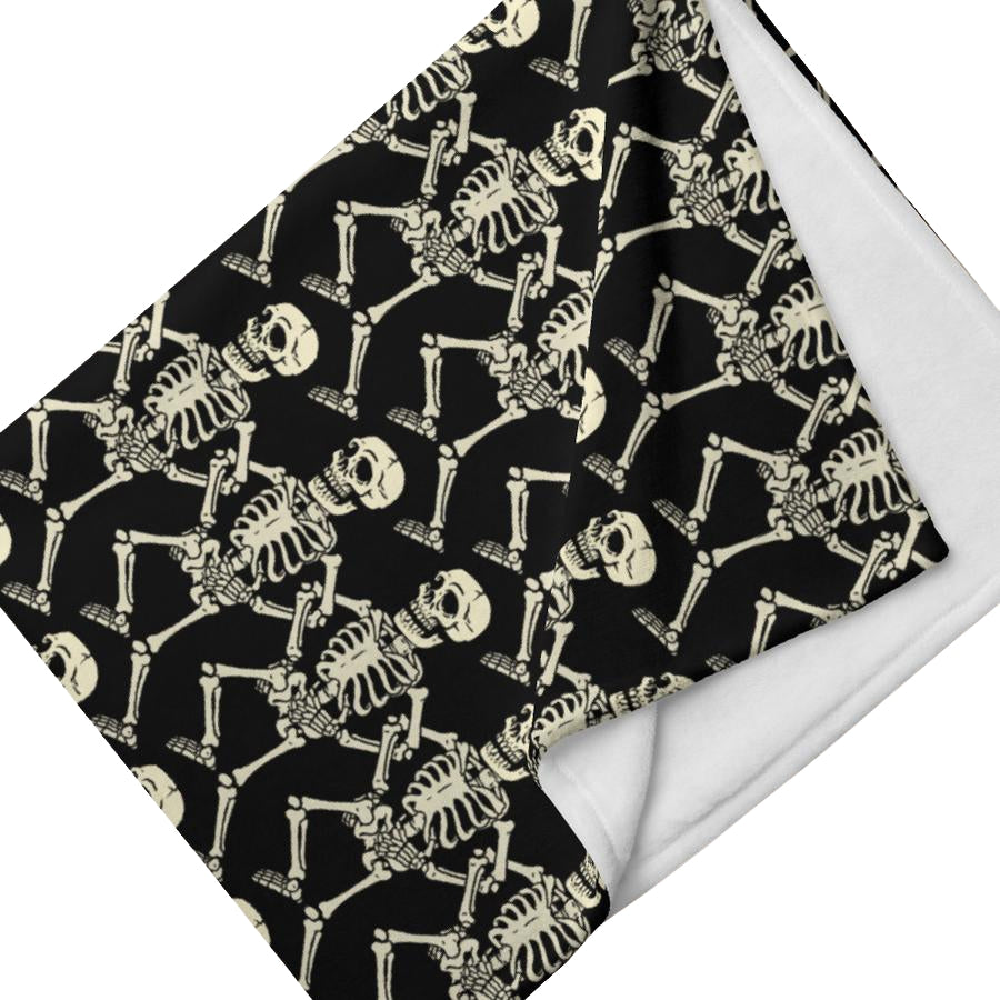 Dancing Skeletons Throw Blanket
