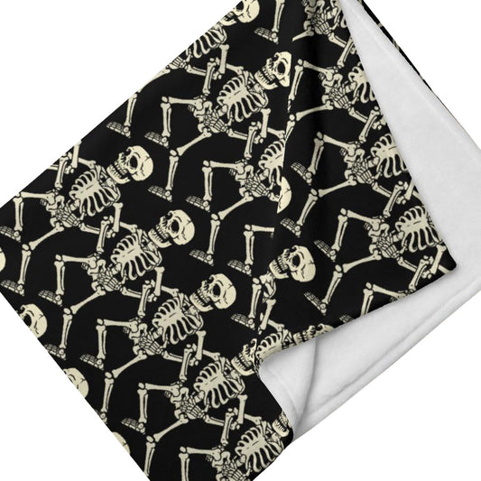 Dancing Skeletons Throw Blanket