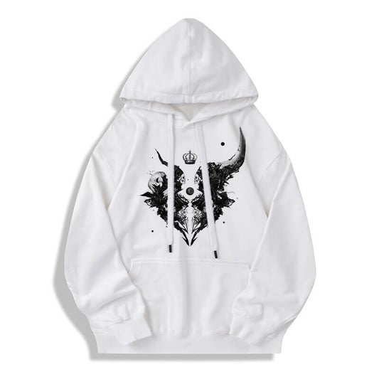Skull Horns Baphomet Cotton Pullover Hoodie